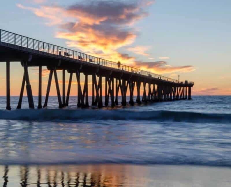 fly drone hermosa beach pier