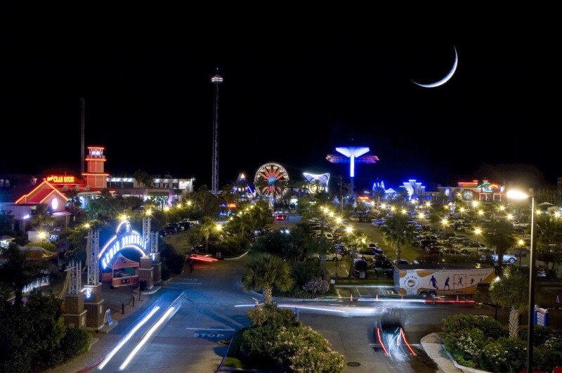 fly drone Kemah Boardwalk