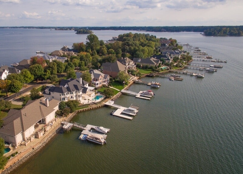 fly drone Norman lake