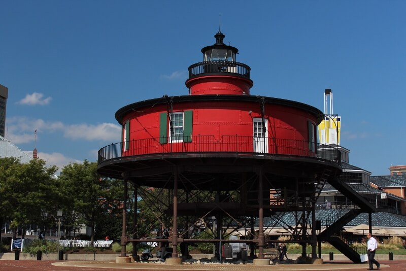 fly drone seven point lighthouse
