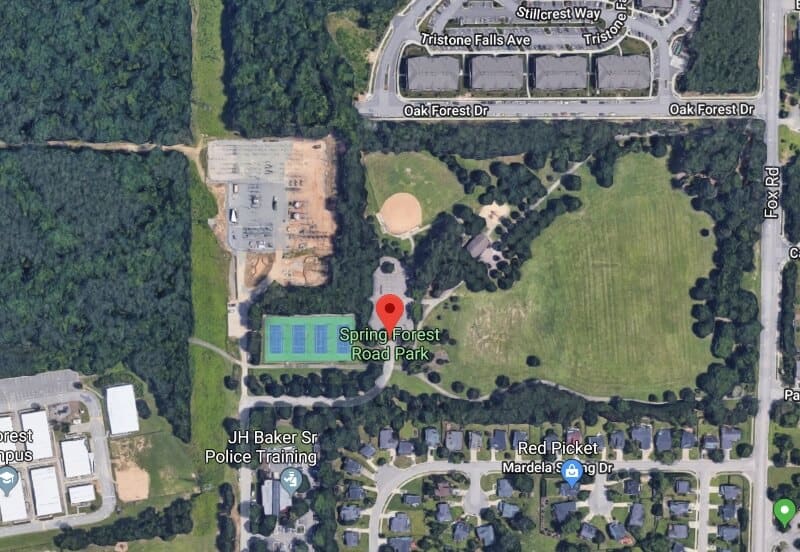 fly drone Spring Forest Road Park