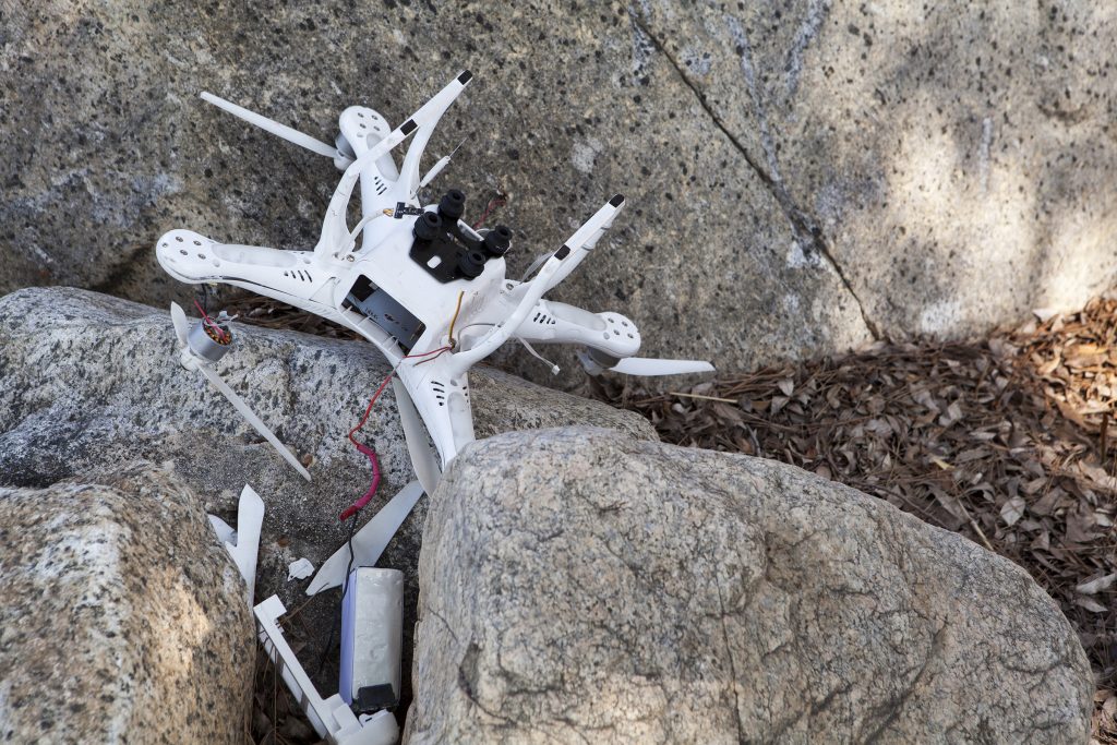 crashed drone