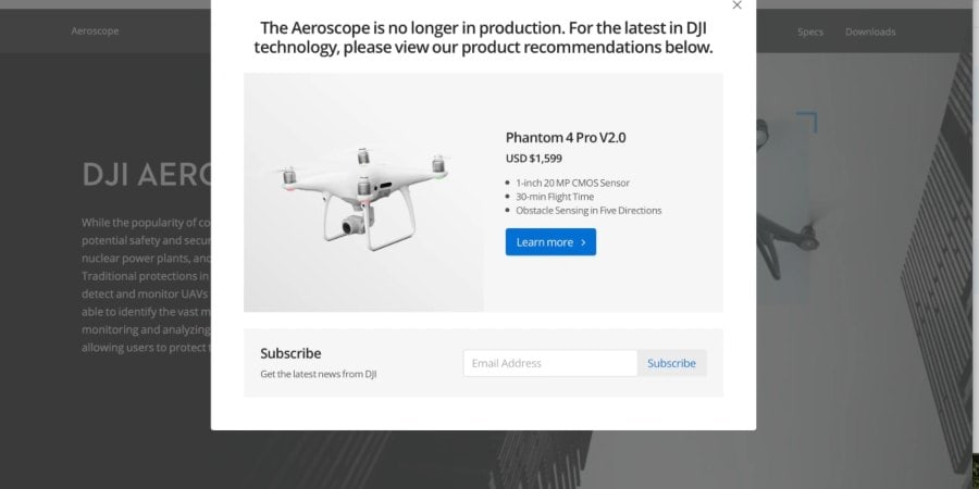 dji-aeroscope-stop-production