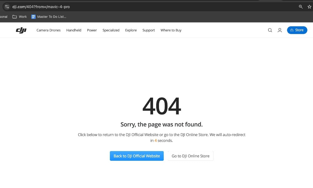 404-error-mavic-4-pro